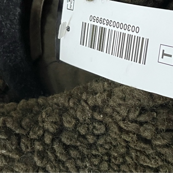 COS Green Wool Blend Oversized Relaxed Fit Teddy Jacket - Picture 7 of 8